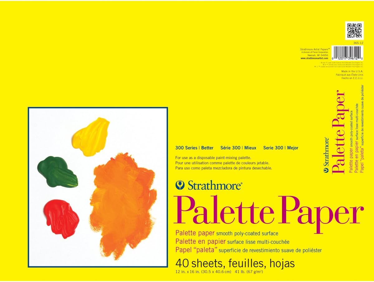 230527224700549_1 Strathmore 300 Series Palette Paper Pad, Tape Bound, 9x12 inches, 40 Sheets (41lb/67g) - Artist Paper for Adults and Students - Image 1